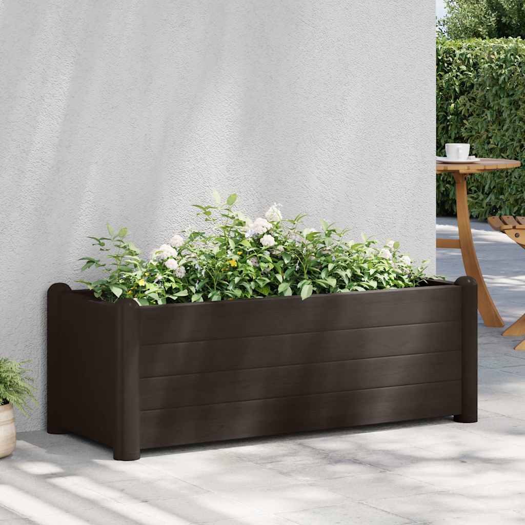 Garten-Hochbeet PP Weiß 43x43x35 cm