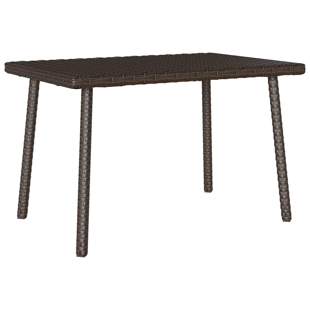 Garten-Couchtisch Rechteckig Schwarz 40x40x37 cm Poly Rattan