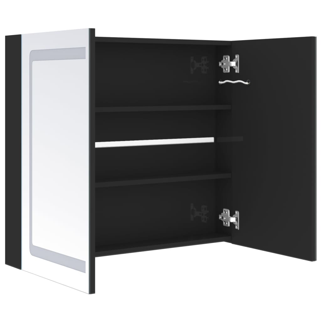 LED-Spiegelschrank fürs Bad Betongrau 80x12x68 cm