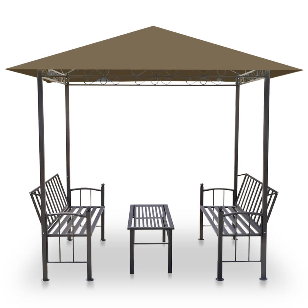 Gartenpavillon mit Tisch und Bänken 2,5x1,5x2,4 m