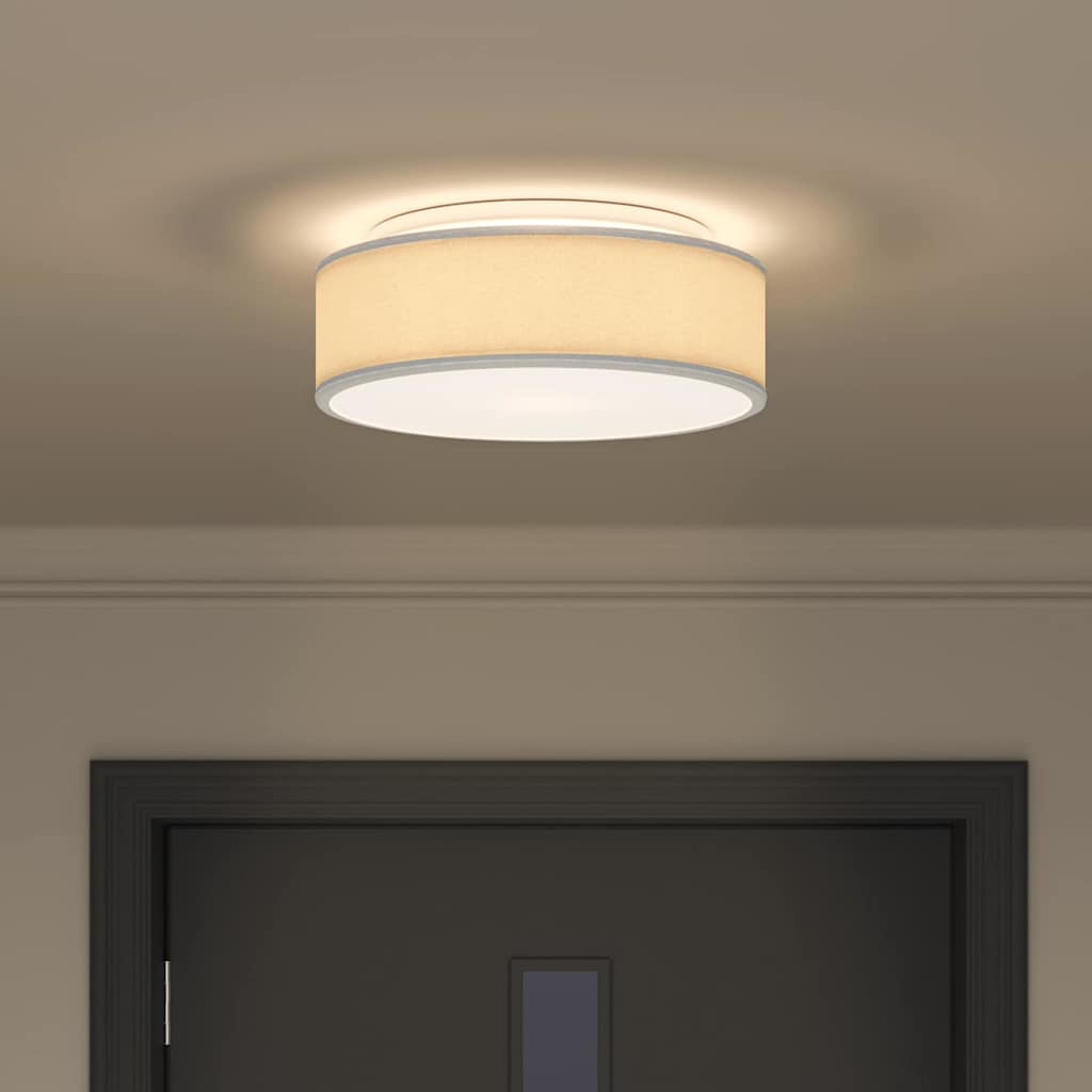 Deckenlampe mit Strahlern Schwarz 30 x 30 x 13,5 cm Stoff