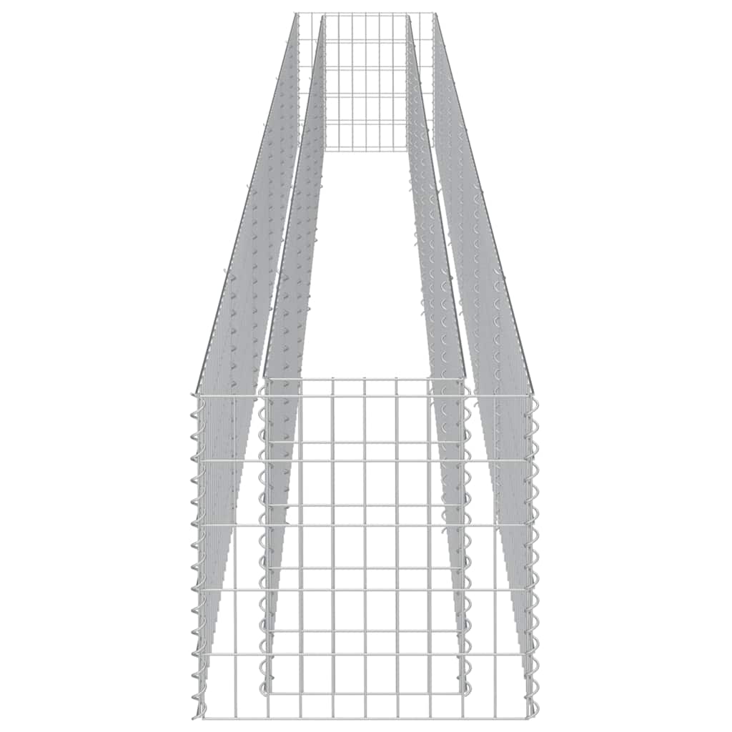 Gabionen-Hochbeet Verzinkter Stahl 450×90×100 cm