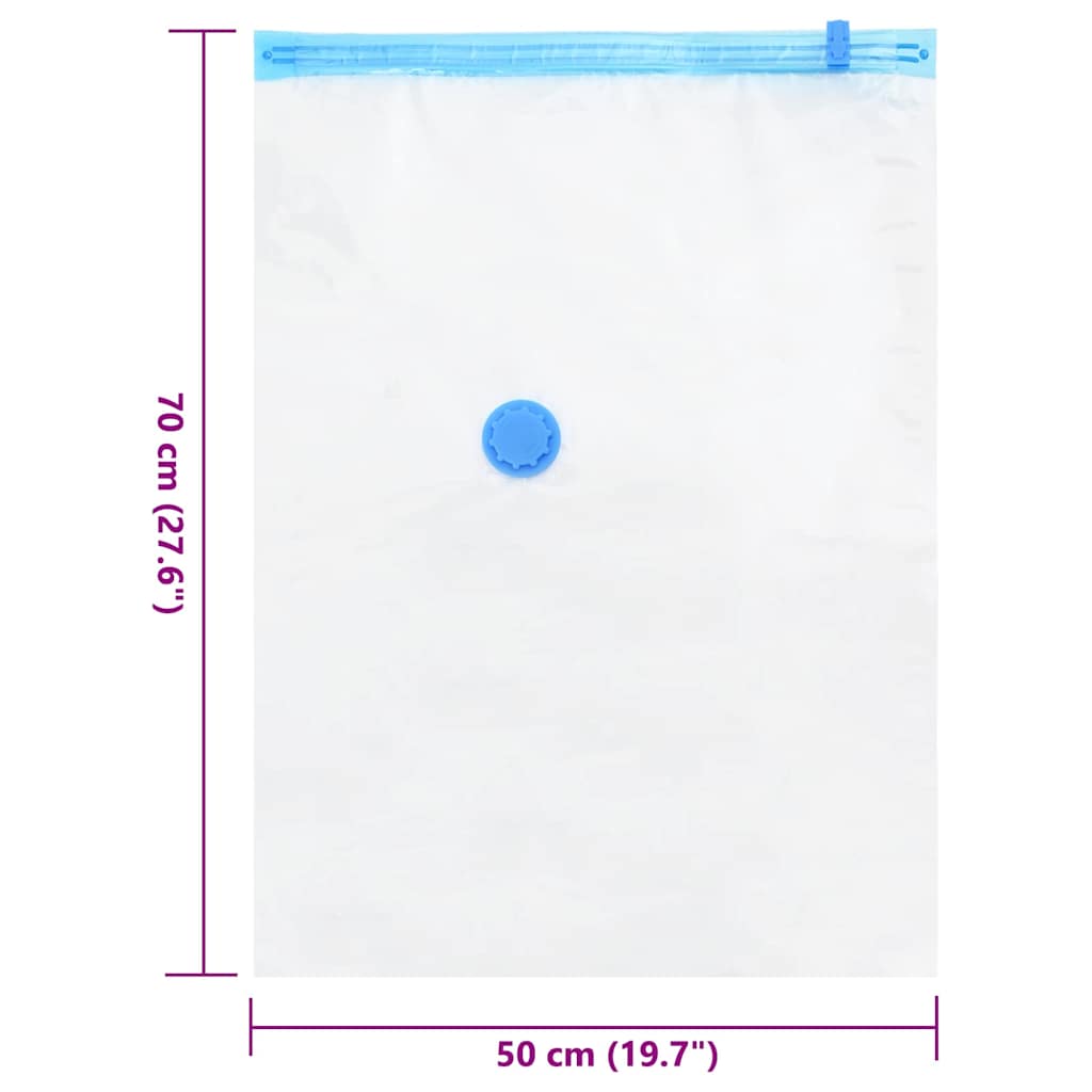 Aufbewahrungstaschen 5 pcs Transparent und Blau 70 x 50 cm
