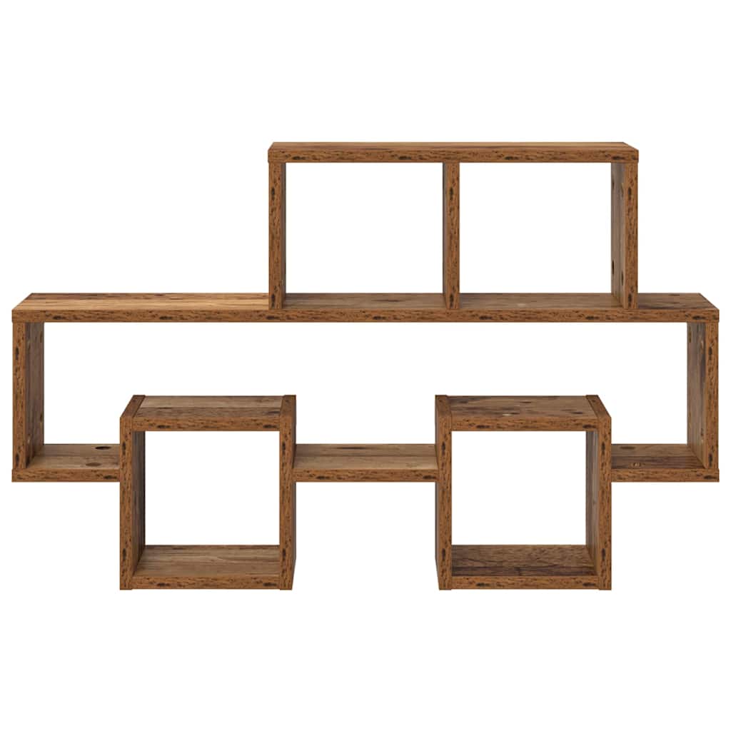 Wandregal in Autoform Weiß 82x15x51 cm Holzwerkstoff