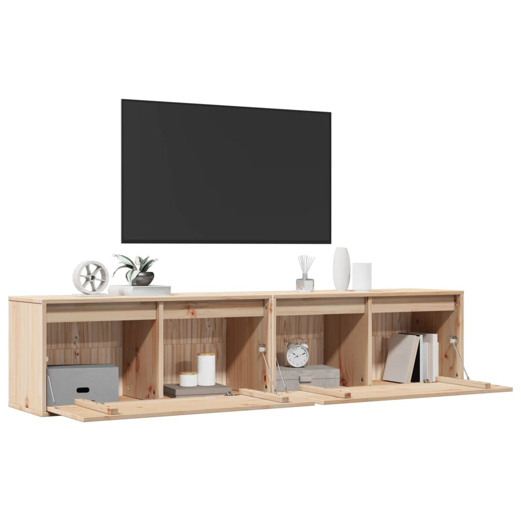 Wandschrank 80x30x35 cm Massivholz Kiefer