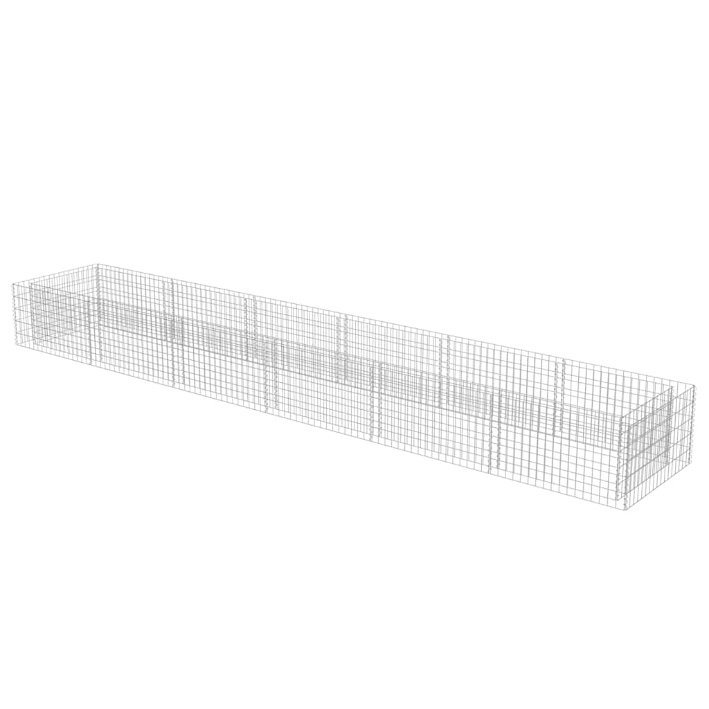 Gabionen-Hochbeet Verzinkter Stahl 450×90×100 cm