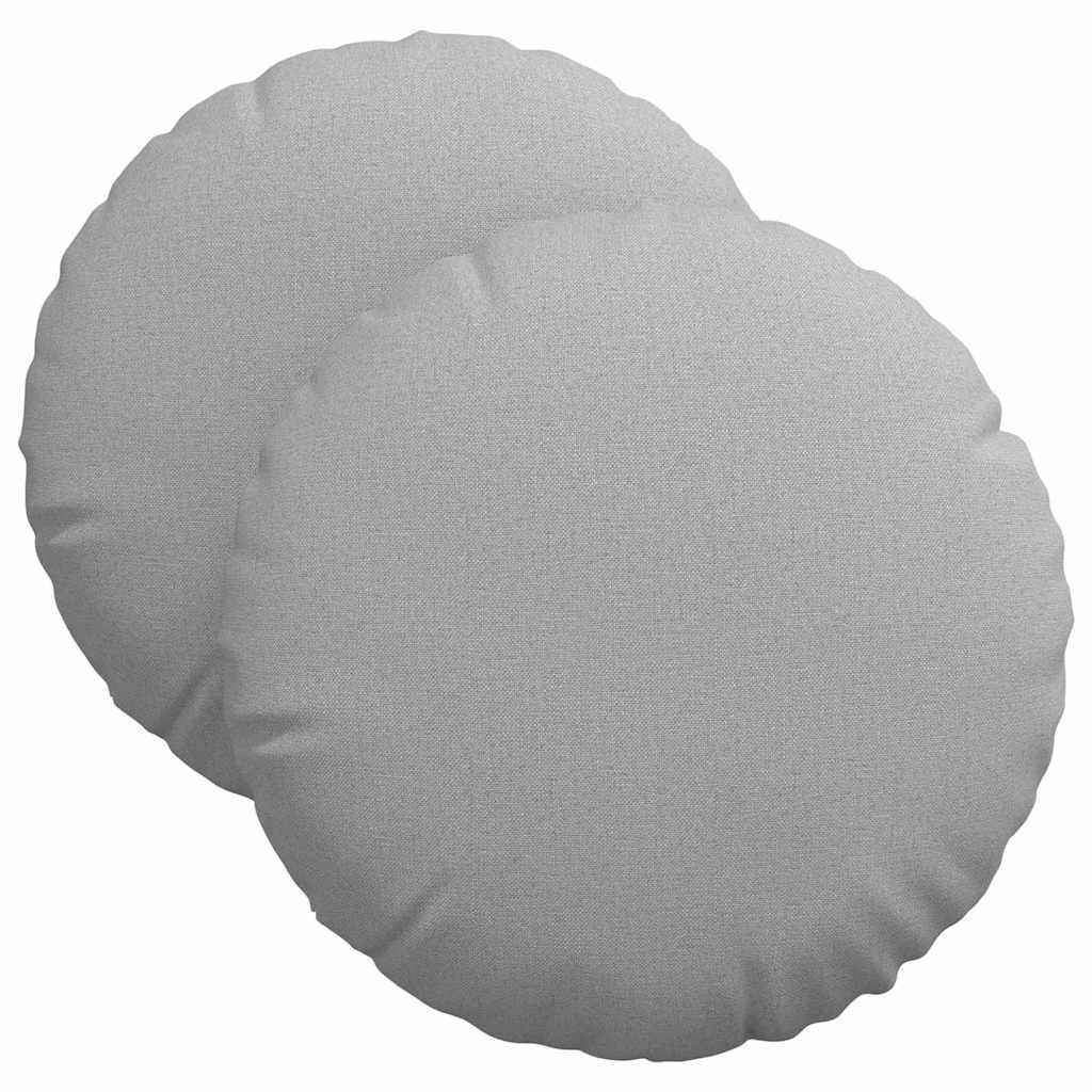 Sitzkissen 2 pcs Hellgrau Ø30 x 13 cm Stoff