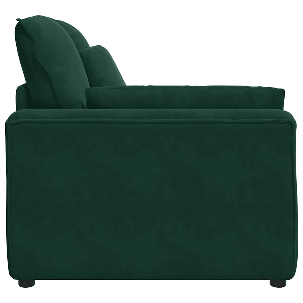 Modulares Sofa Endmodul mit Armlehne Kissen Blau 100 cm