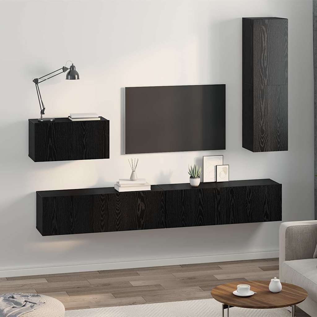 4-tlg. TV-Schrank-Set Sonoma-Eiche Holzwerkstoff