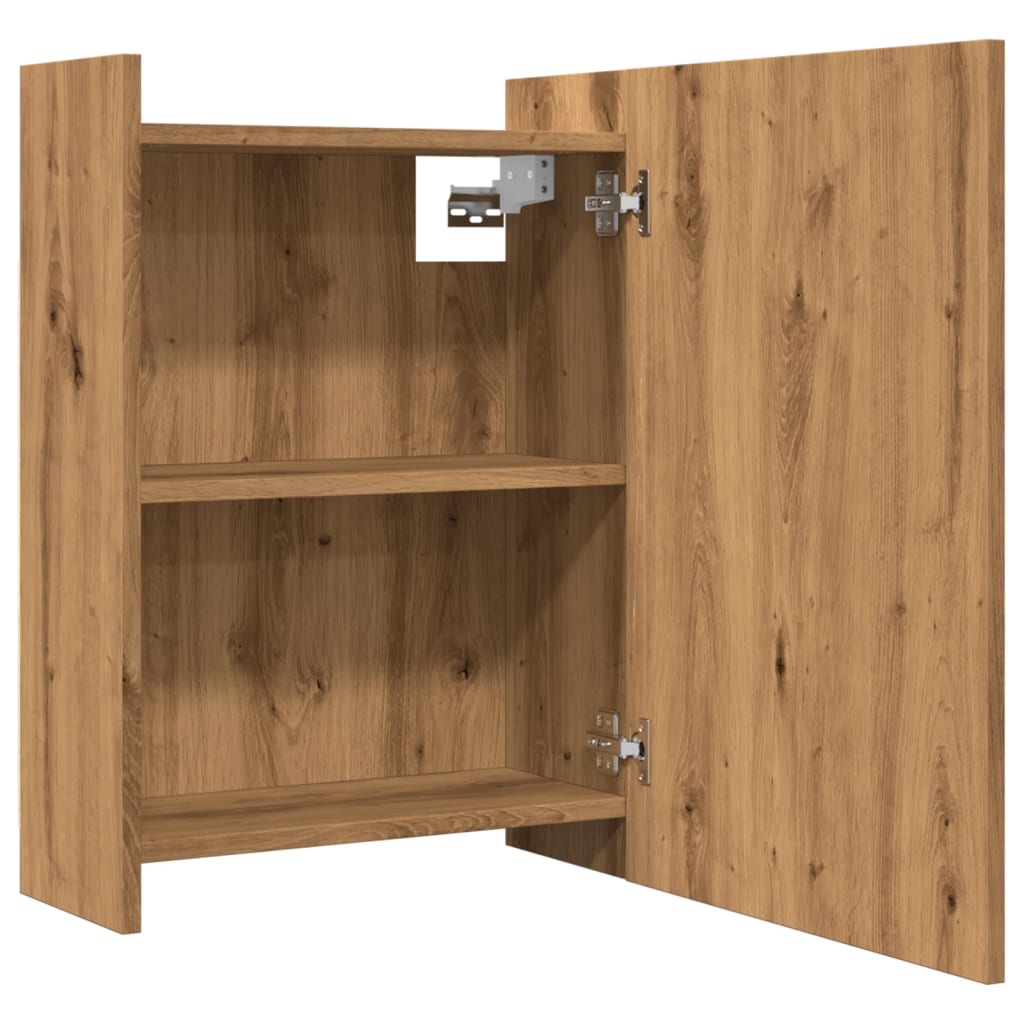 Bad-Spiegelschrank Weiß 62,5x20,5x64 cm Holzwerkstoff