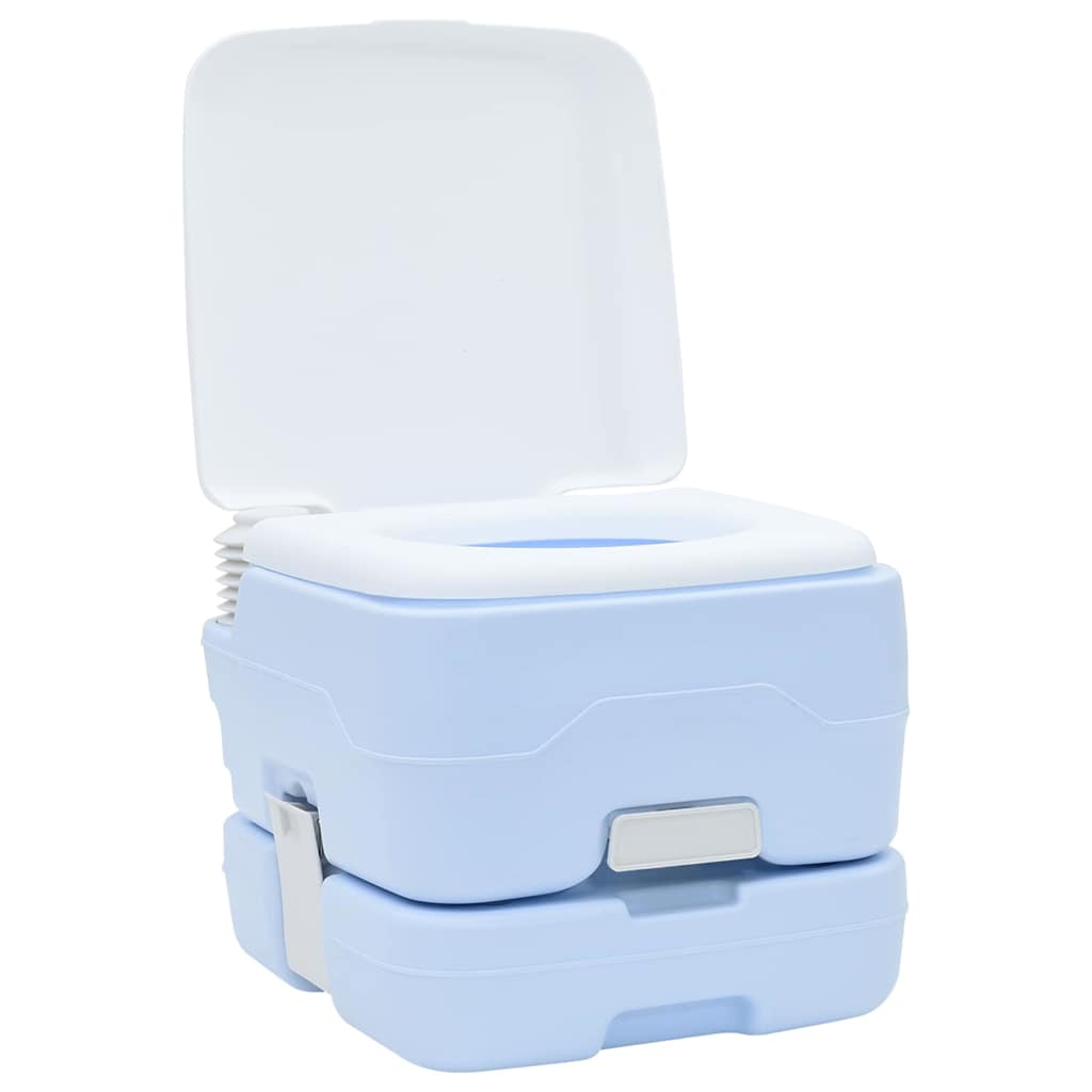 Camping Toiletten-Set 2 pcs Grau und Weiß
