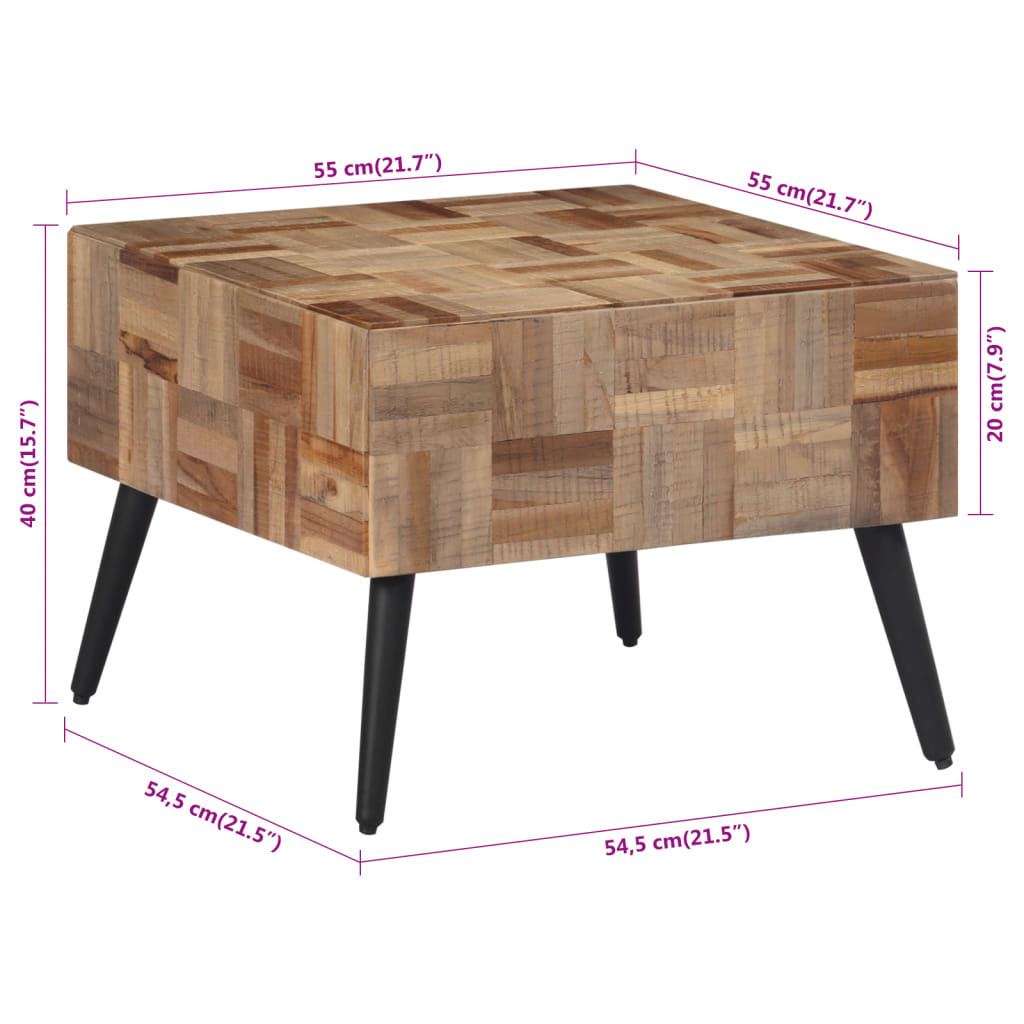 Konsolentisch 110x34x80 cm Recyceltes Massivholz Teak