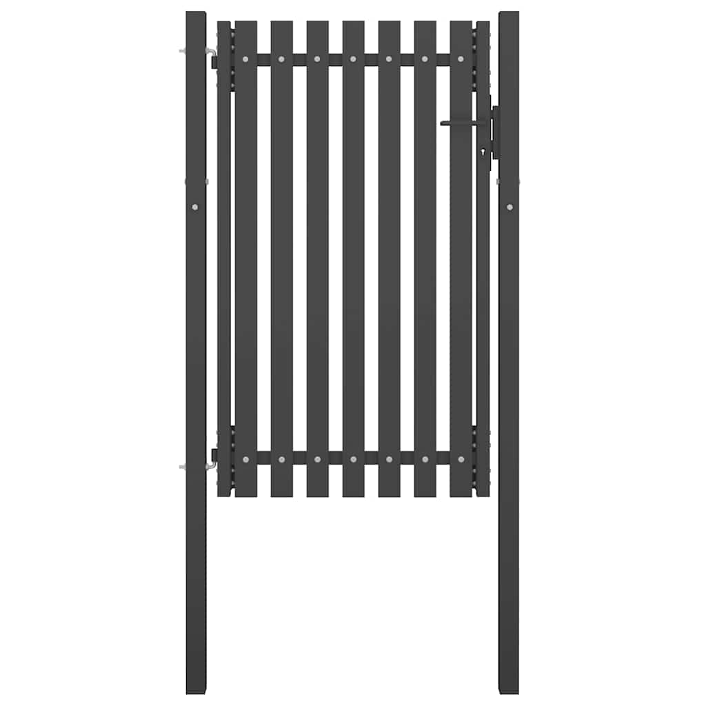 Gartentor aus Stahl 100 x 75 cm Anthrazit