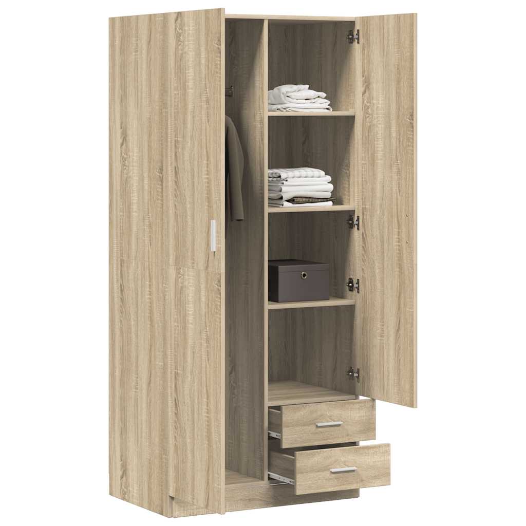 Kleiderschrank Weiß 80x52x180 cm Holzwerkstoff