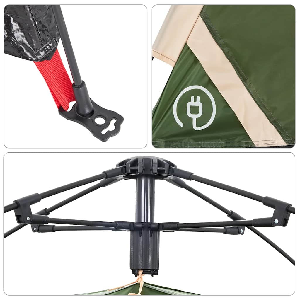 Campingzelt 2 Personen Grün Quick Release