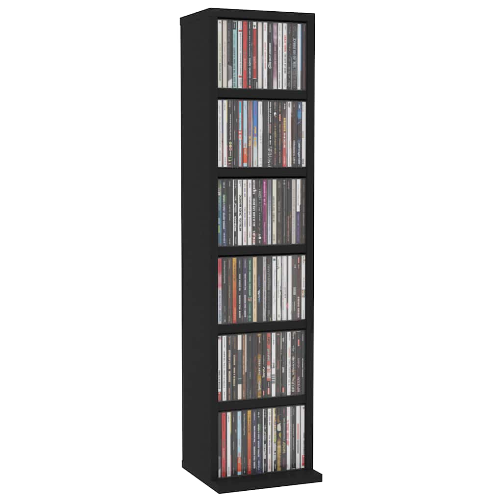 CD-Schrank Weiß 21x20x88 cm Holzwerkstoff