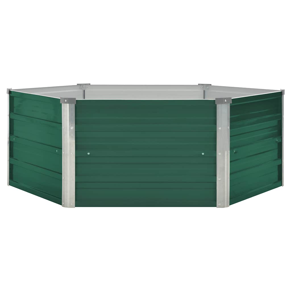 Garten-Hochbeet 129x45 cm Verzinkter Stahl Silber