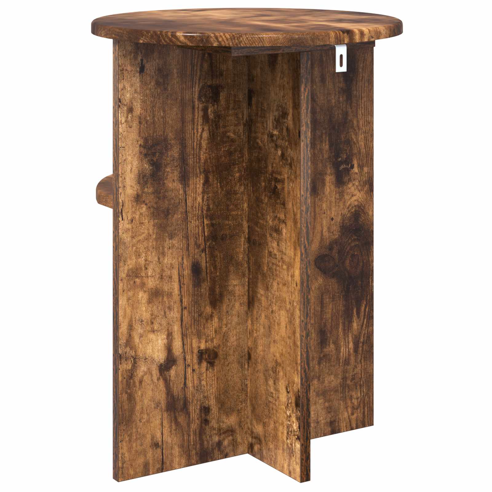 Beistelltisch mit Speicher Weiß Ø 39,5 x 55 cm Holzwerkstoff