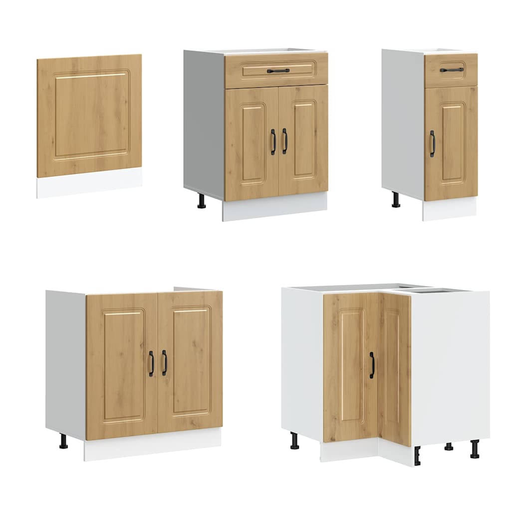 11-tlg. Küchenschrank-Set Kalmar Weiß Holzwerkstoff