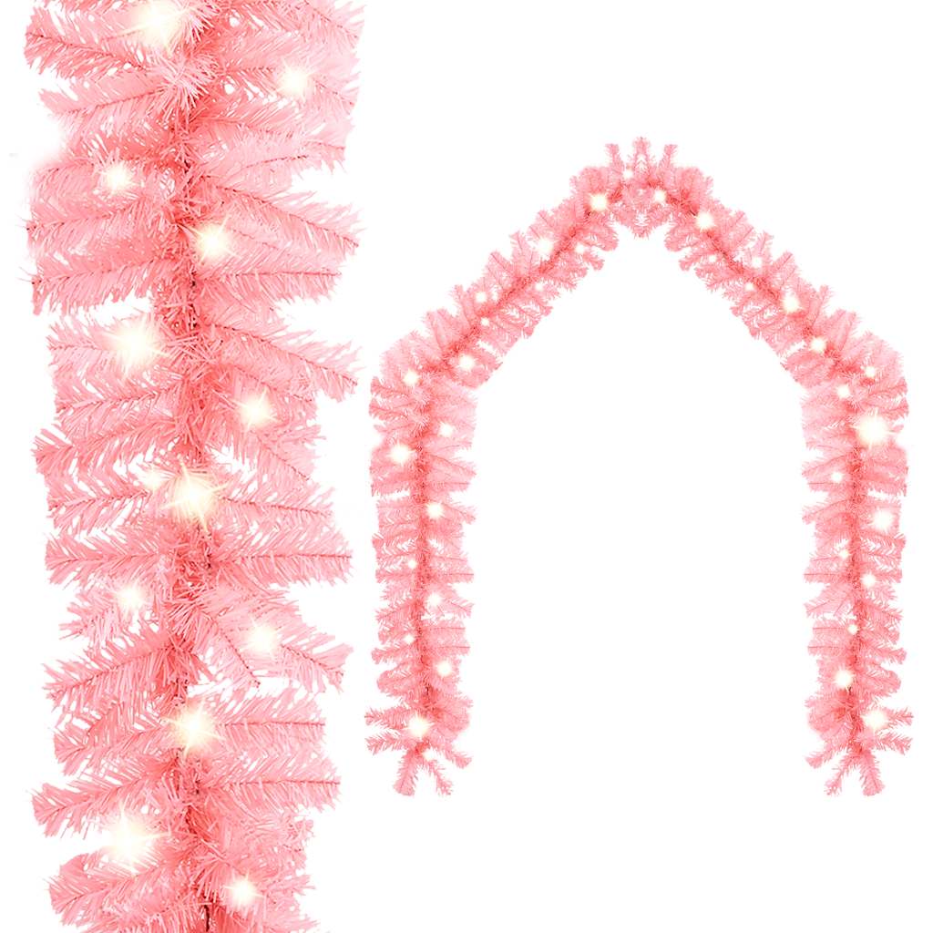 Weihnachtsgirlande mit LED 10 m Schwarz