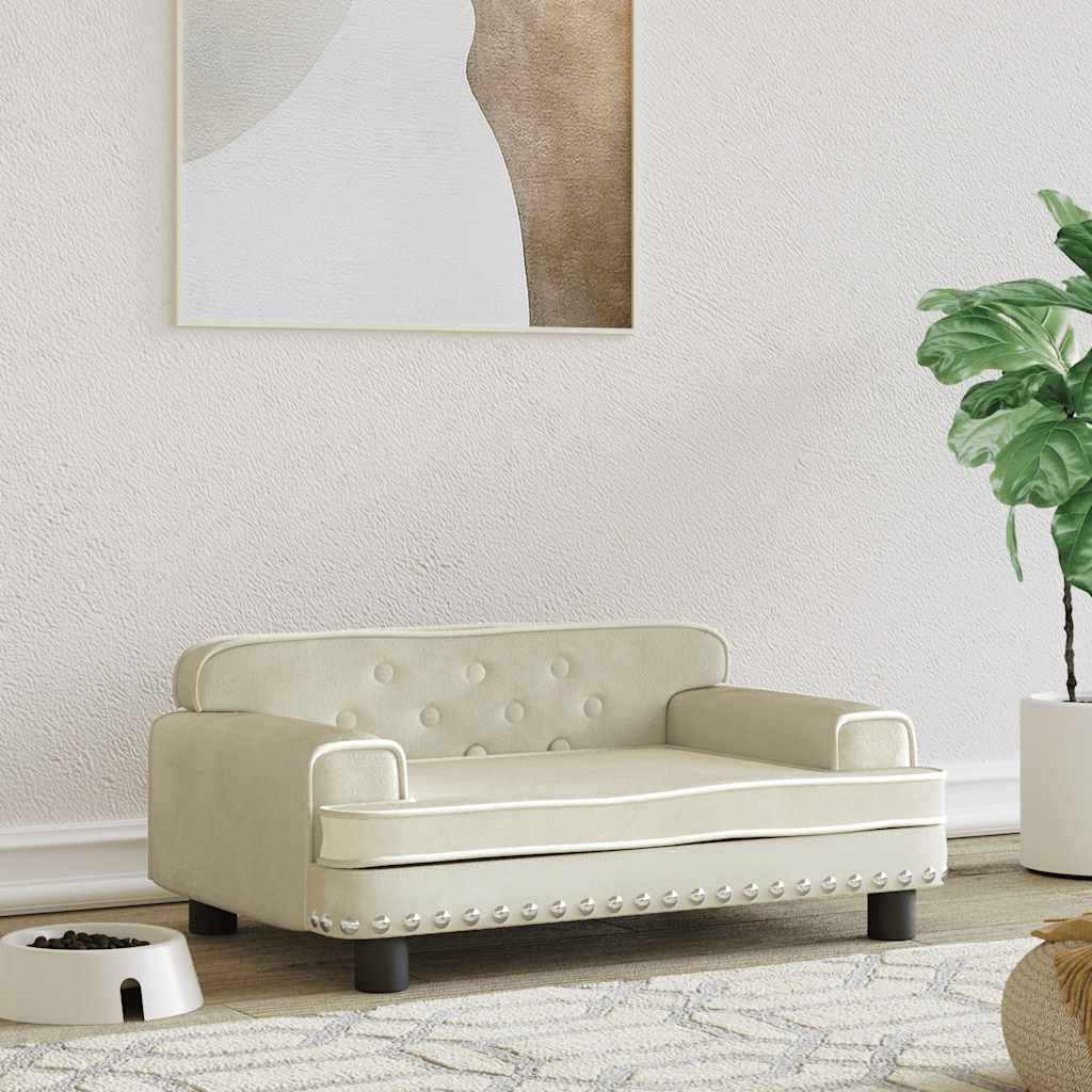 Hundebett Rosa 90x53x30 cm Samt