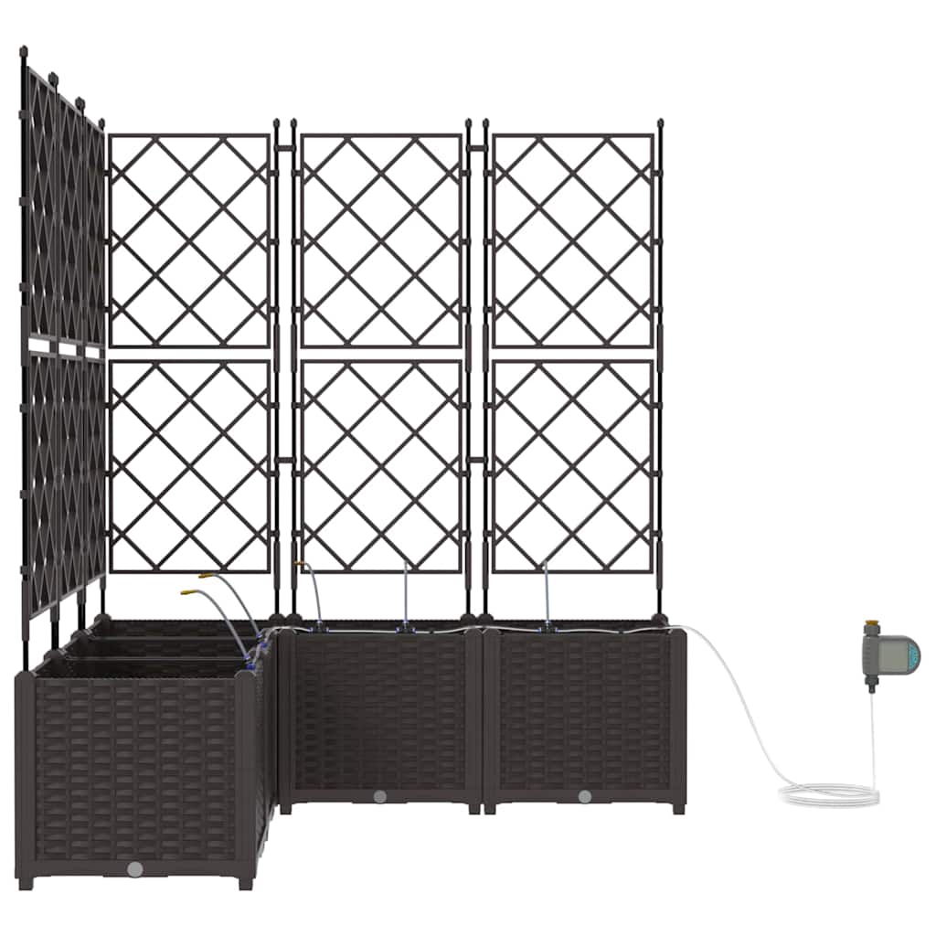 Garten-Pflanzgefäß 4 Stk. Braun 160 x 40 x 22 cm PP