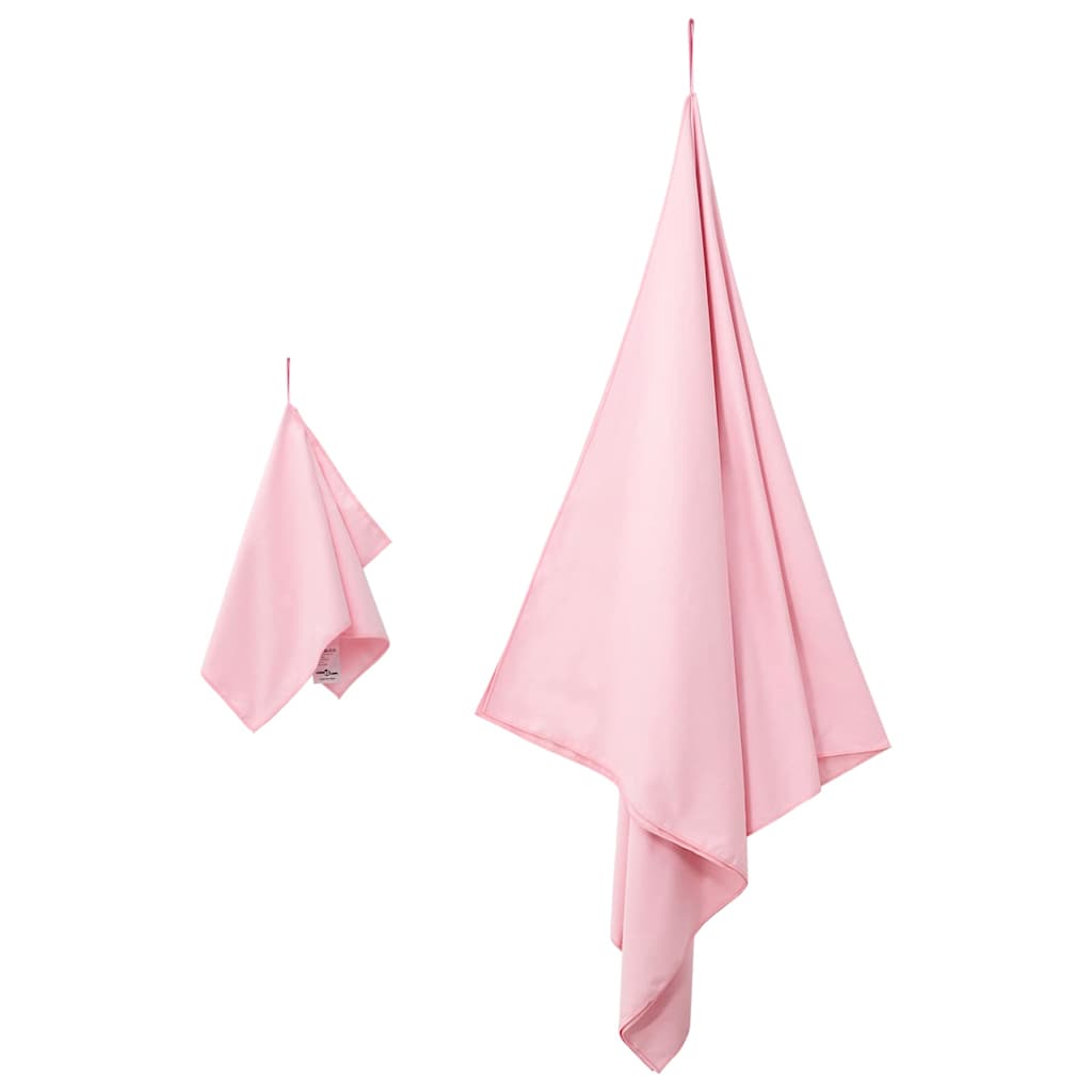 Sporthandtuch Set 2 pcs Dunkelgrau Stoff