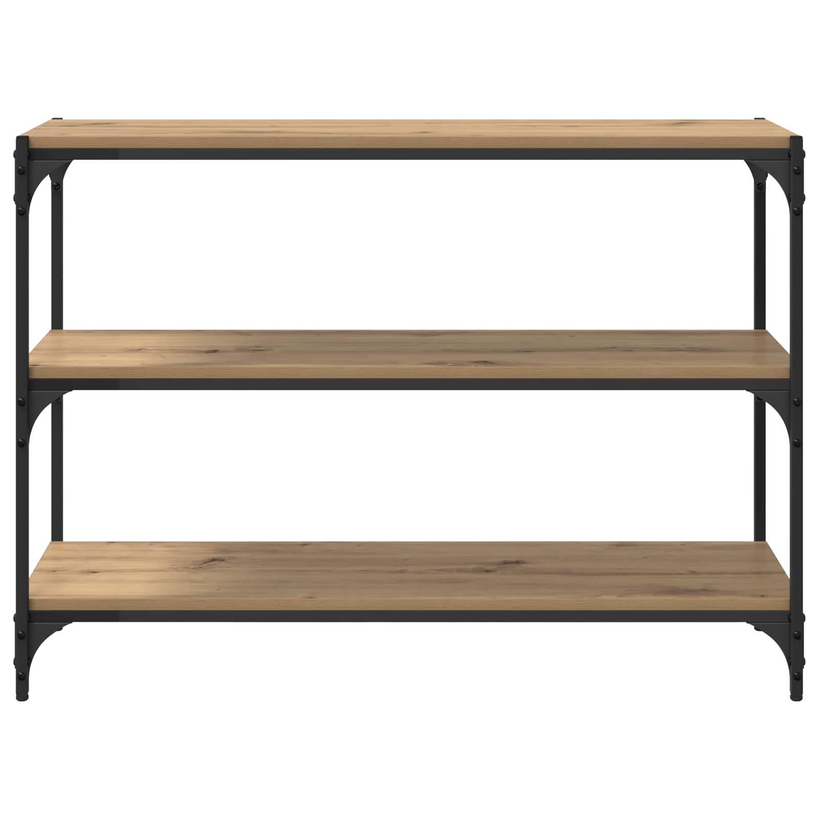Bücherregal Schwarz 40x33x70,5 cm Holzwerkstoff und Stahl