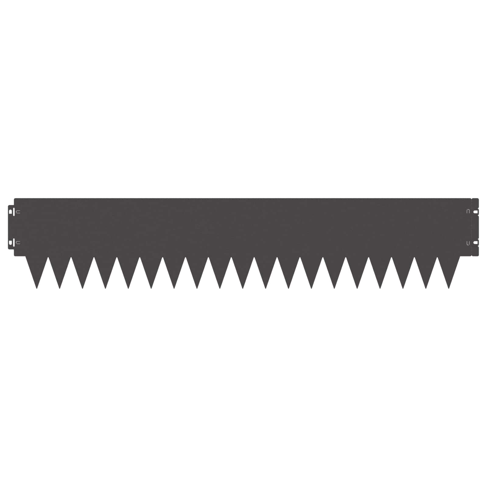 Raseneinfassung 10 pcs Länge Höhe 103 x 15 cm Stahl Schwarz