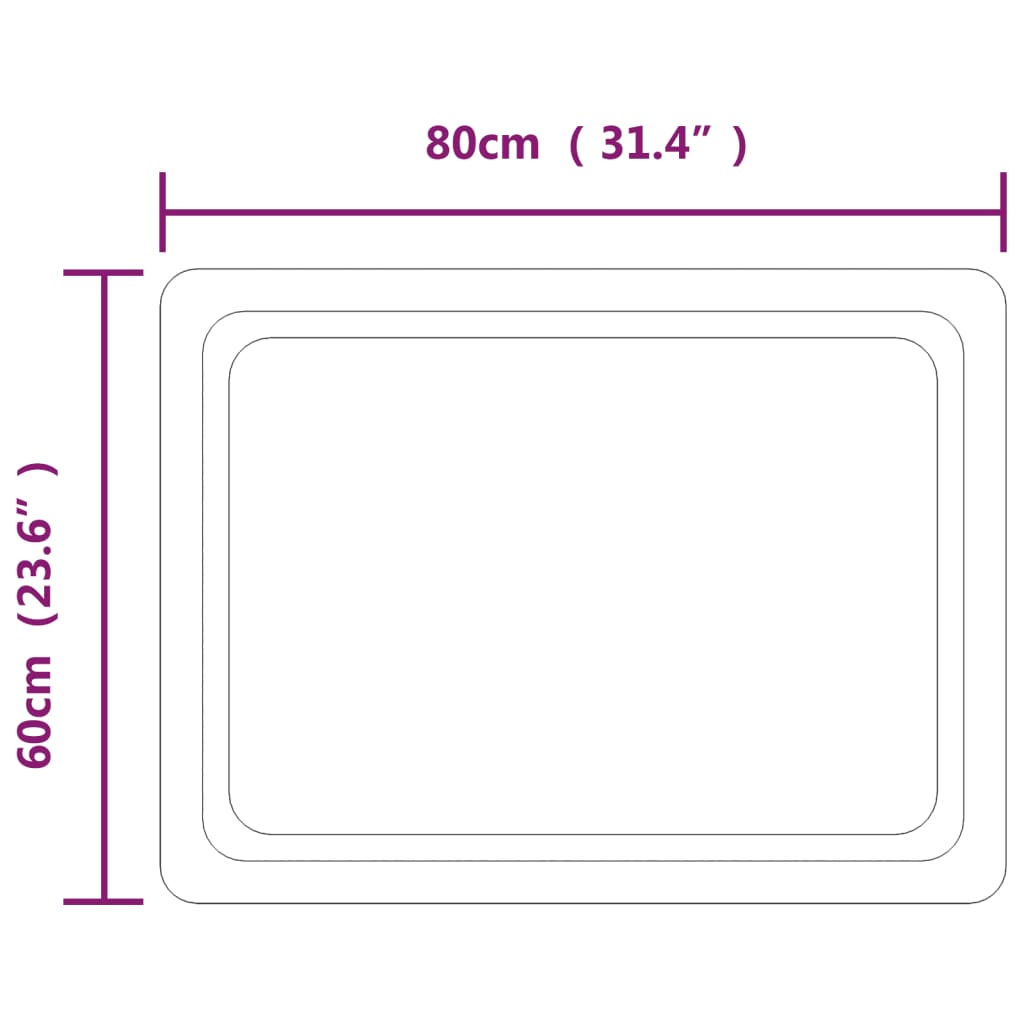LED-Badspiegel 60x40 cm