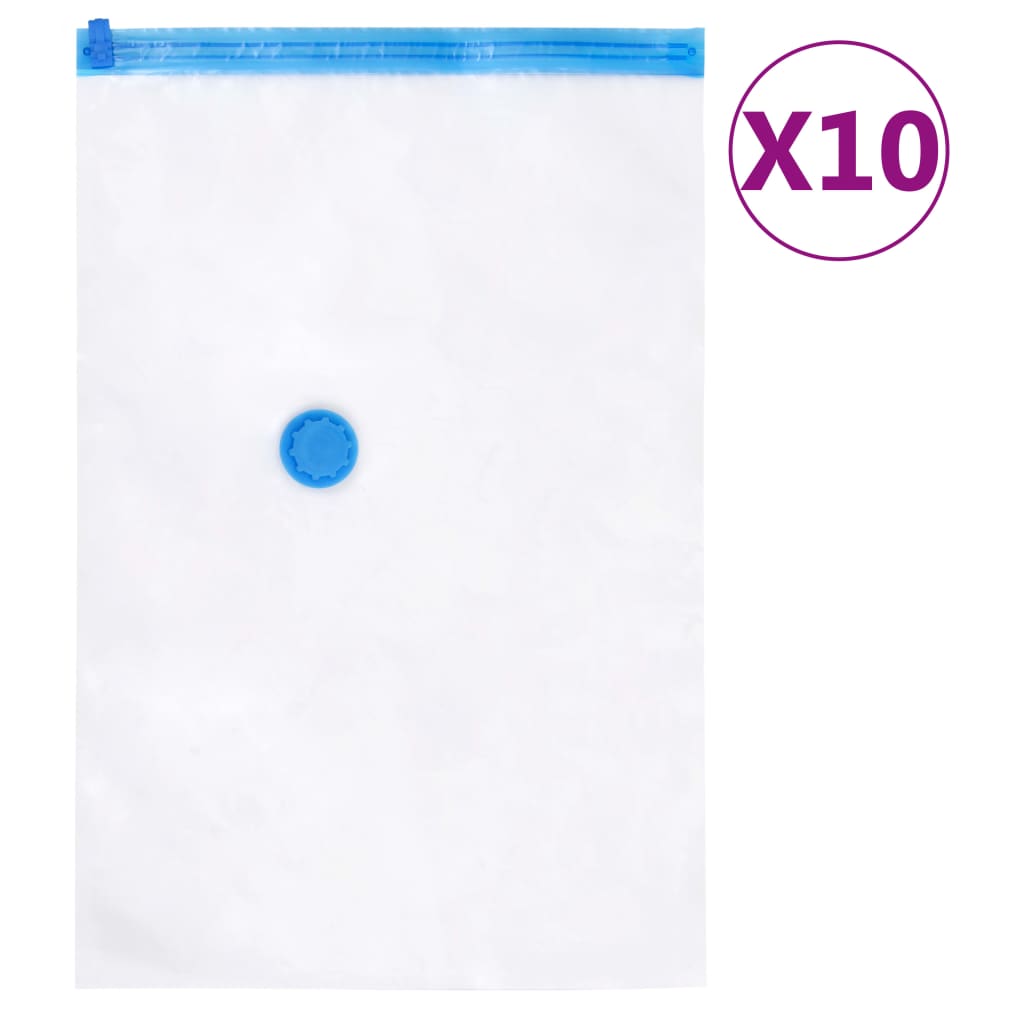Aufbewahrungstaschen 5 pcs Transparent und Blau 70 x 50 cm