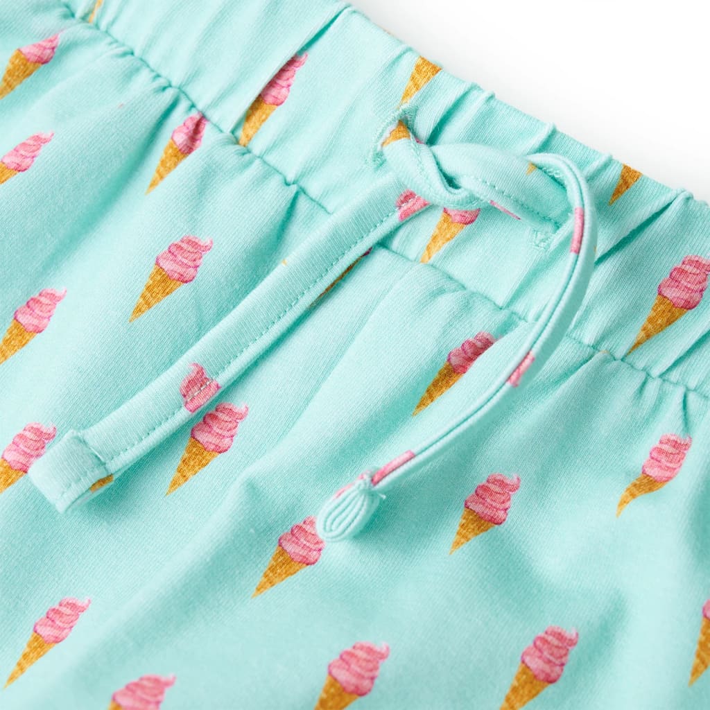 Kindershorts mit Kordelzug Helles Minzgrün 116