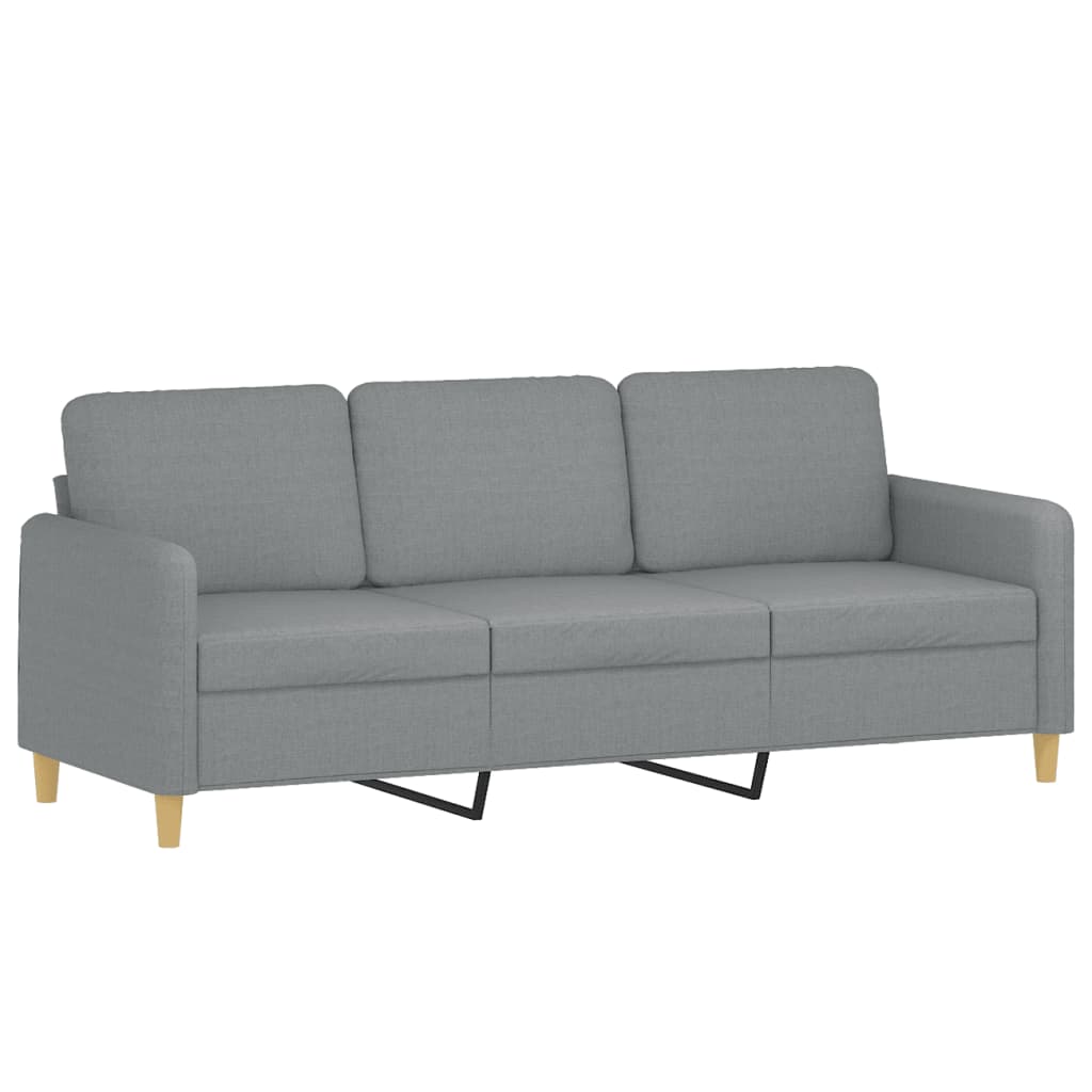 4-tlg. Sofagarnitur mit Kissen Braun Stoff