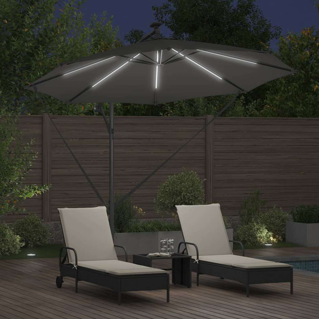 Sonnenschirm Sand 294 x 294 x 248 cm Polyester und Aluminium