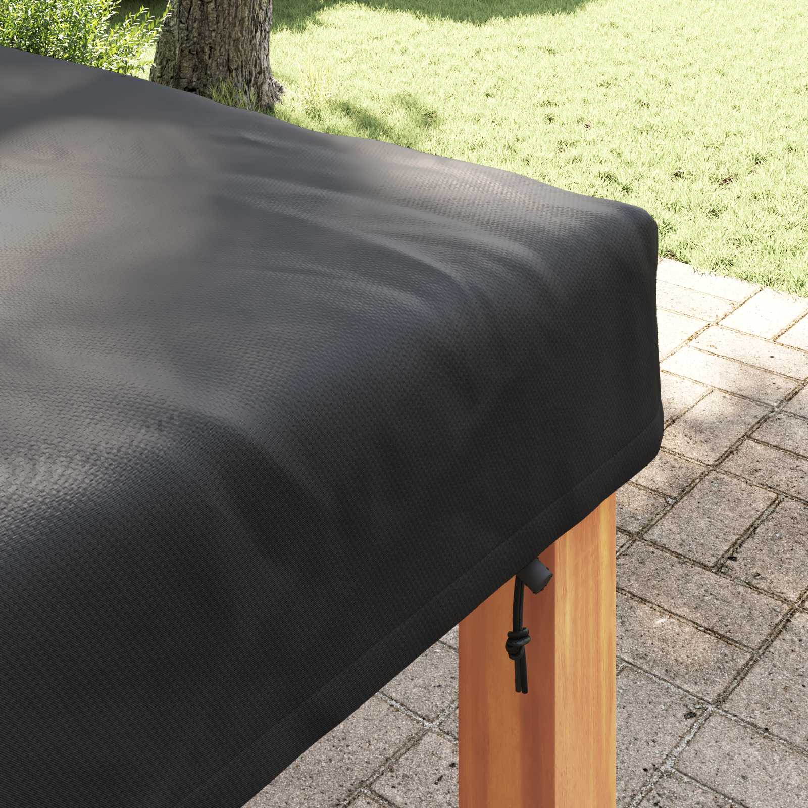 Tischdecken Uni Schwarz 62 x 62 x 15 cm Stoff