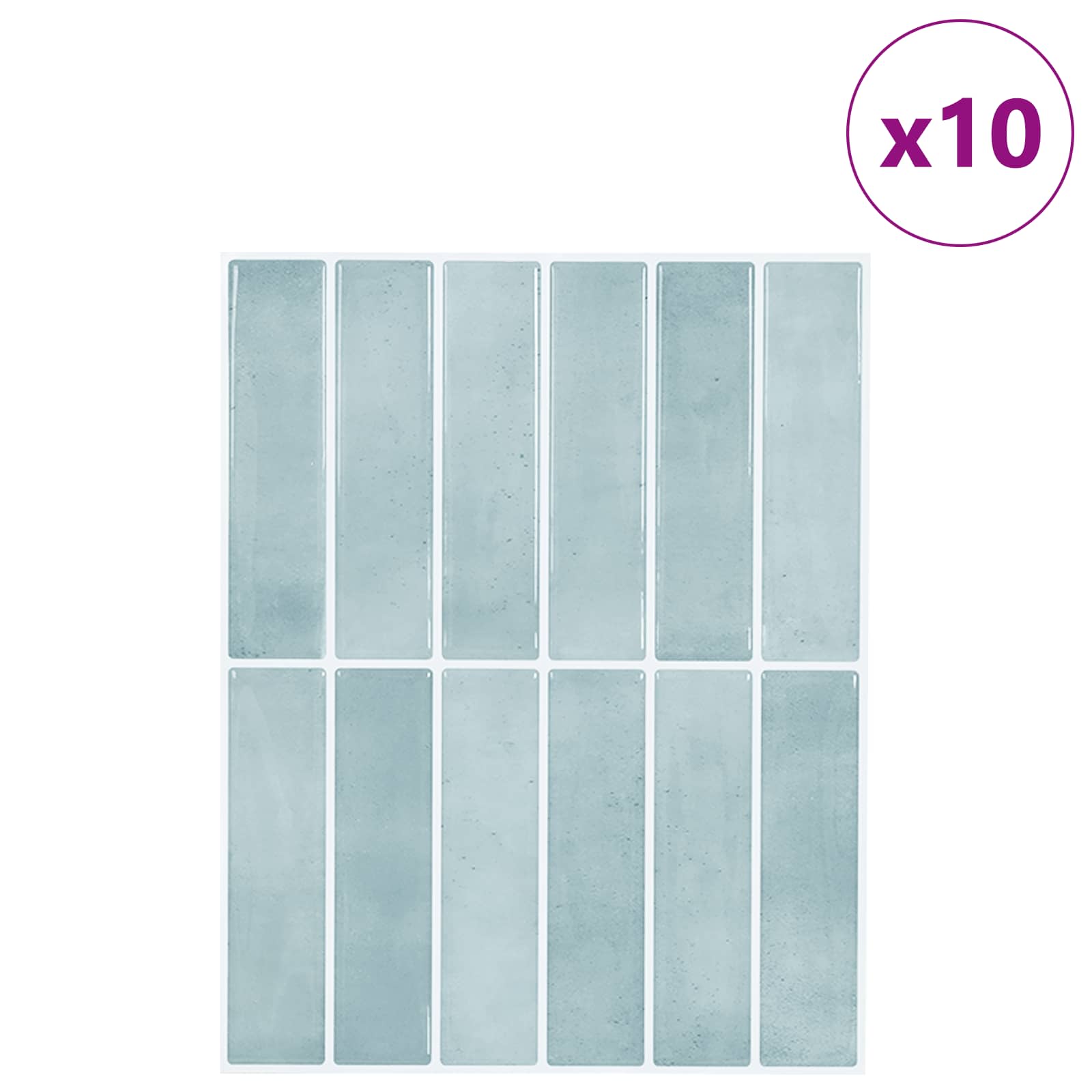 Rechteckige Fliese 10 pcs Dunkelgrün 29 x 23 x 0,08 cm