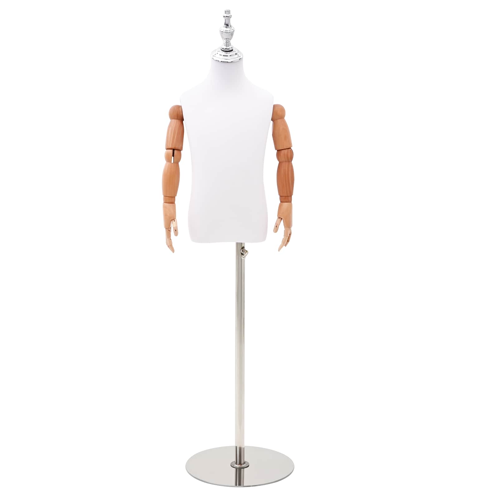 Verstellbares 120-150 cm Mannequin mit Basis Unisex PP Weiß