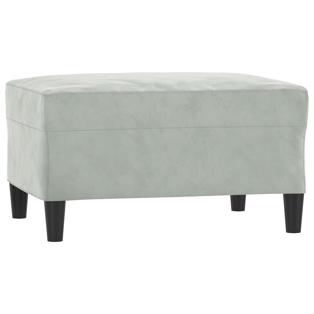 Fußhocker Hellgrau 60x50x41 cm Samt
