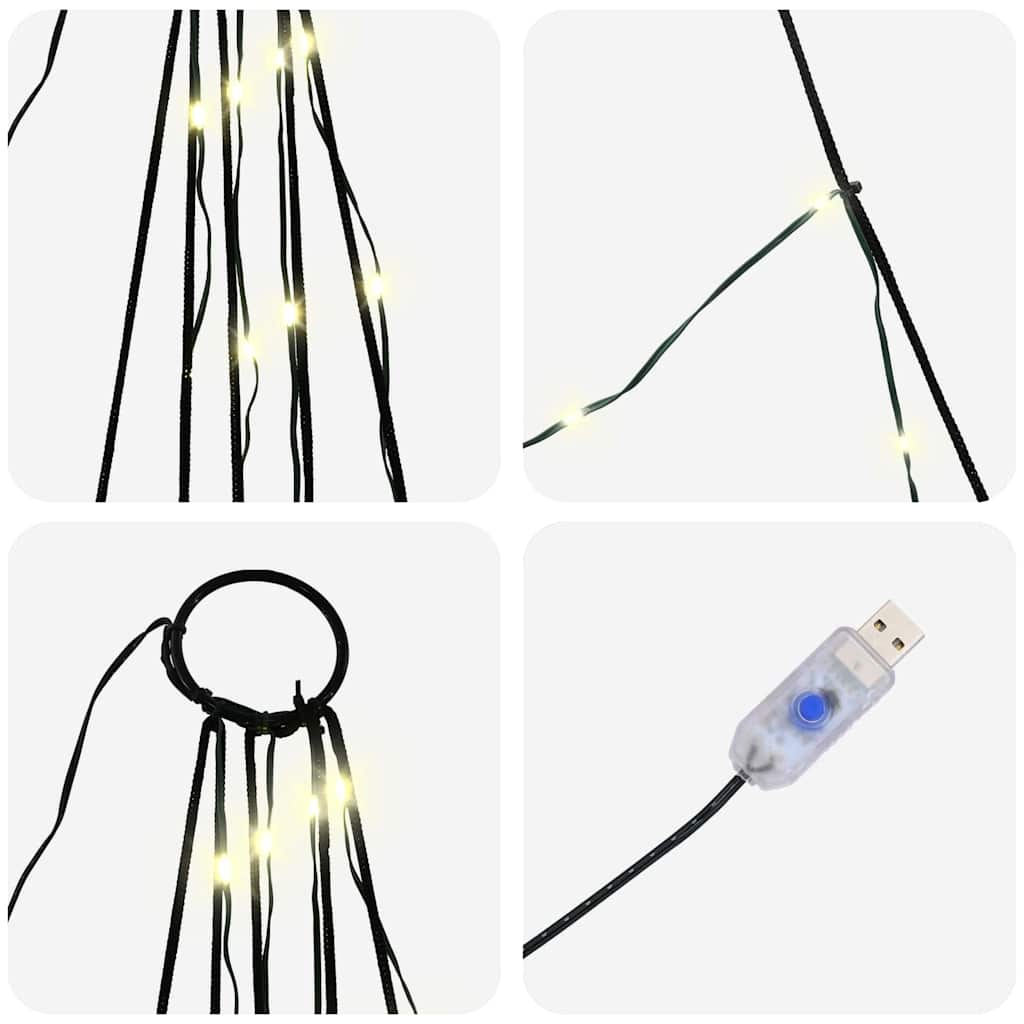 LED Weihnachtsbaum mit Erdspießen Warmes Weiß 182 cm Metall