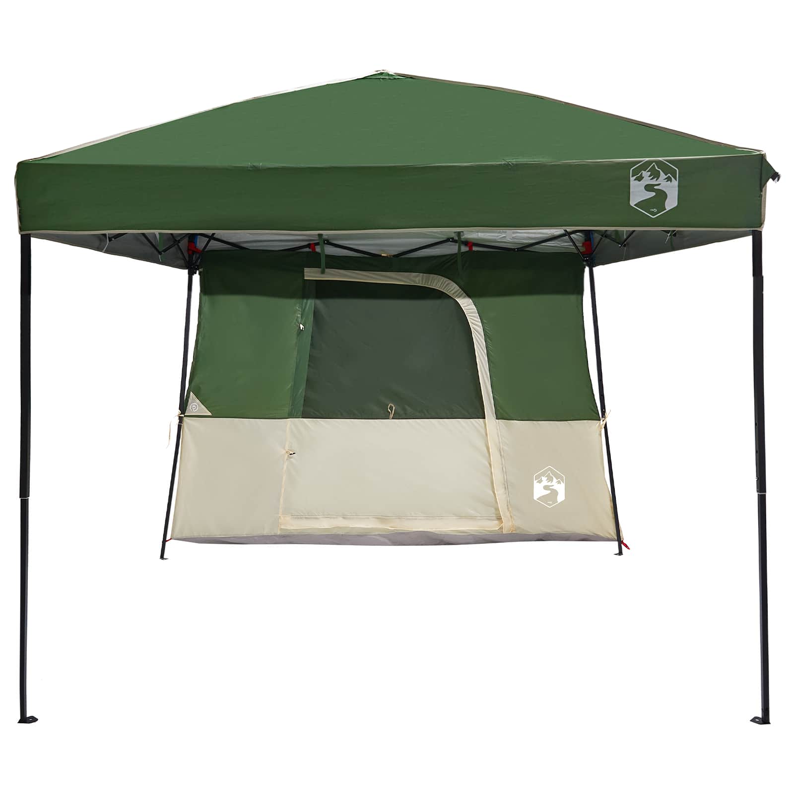 Camping-Zelt-Set mit Dach 2 pcs Blau Taffeta und Stoff
