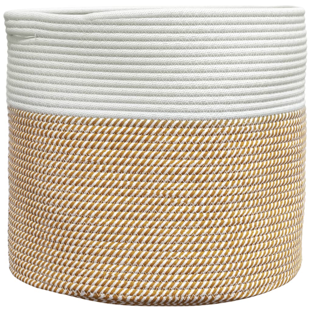 Aufbewahrungskörbe 2 Stk. Grau und Weiß Ø28x28 cm Baumwolle