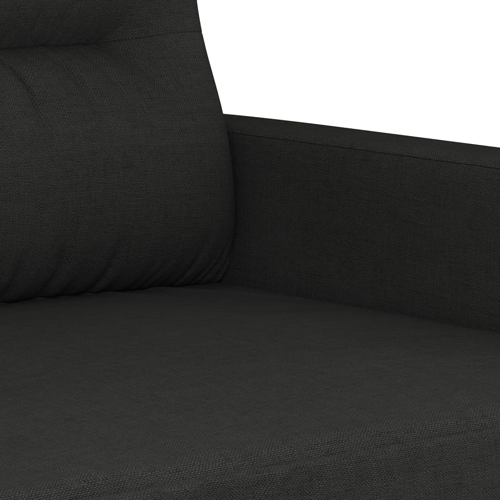 3-tlg. Sofagarnitur mit Kissen Creme Stoff