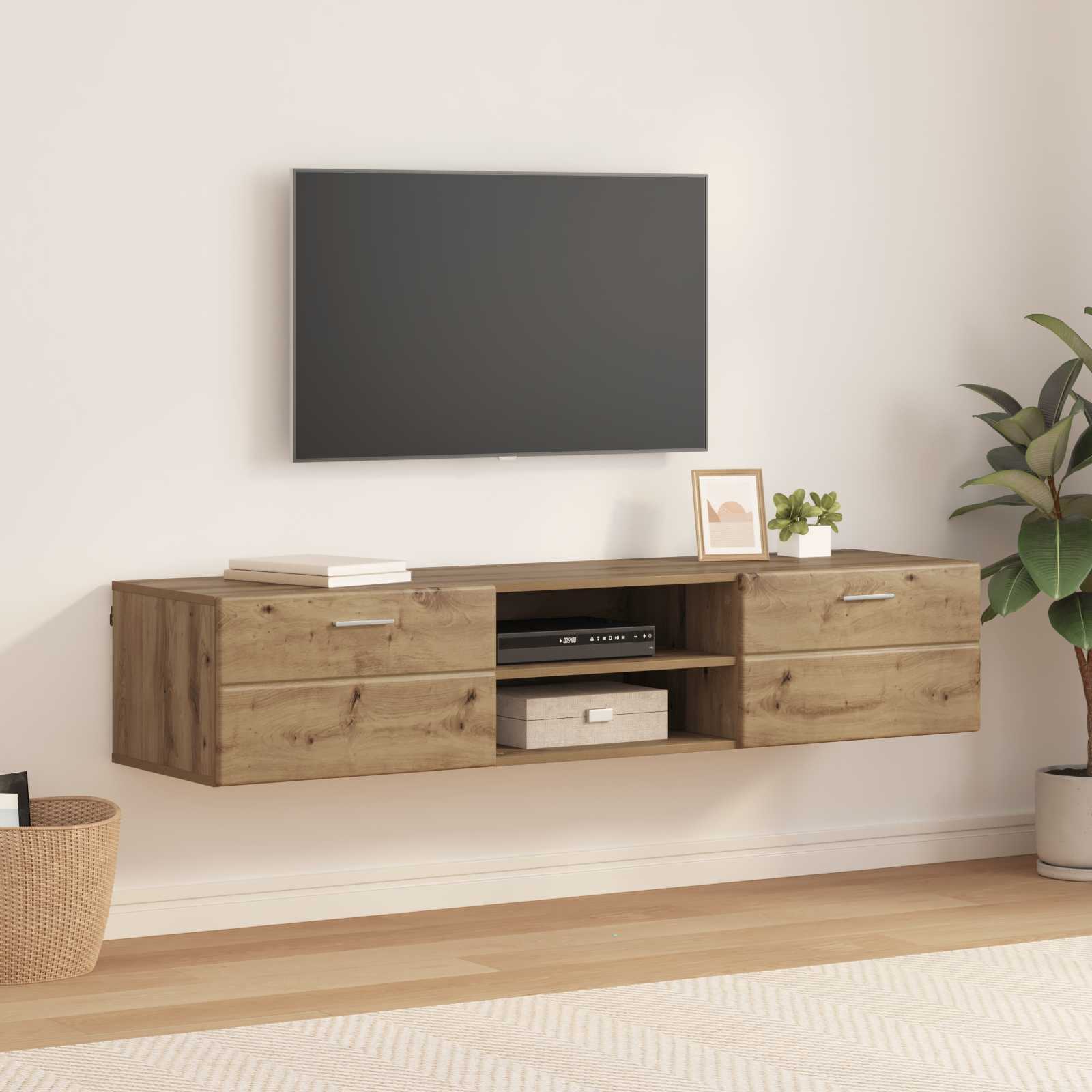 Highboard mit Regal FLORIN Weiß 60 x 35 x 182 cm Holzwerkstoff