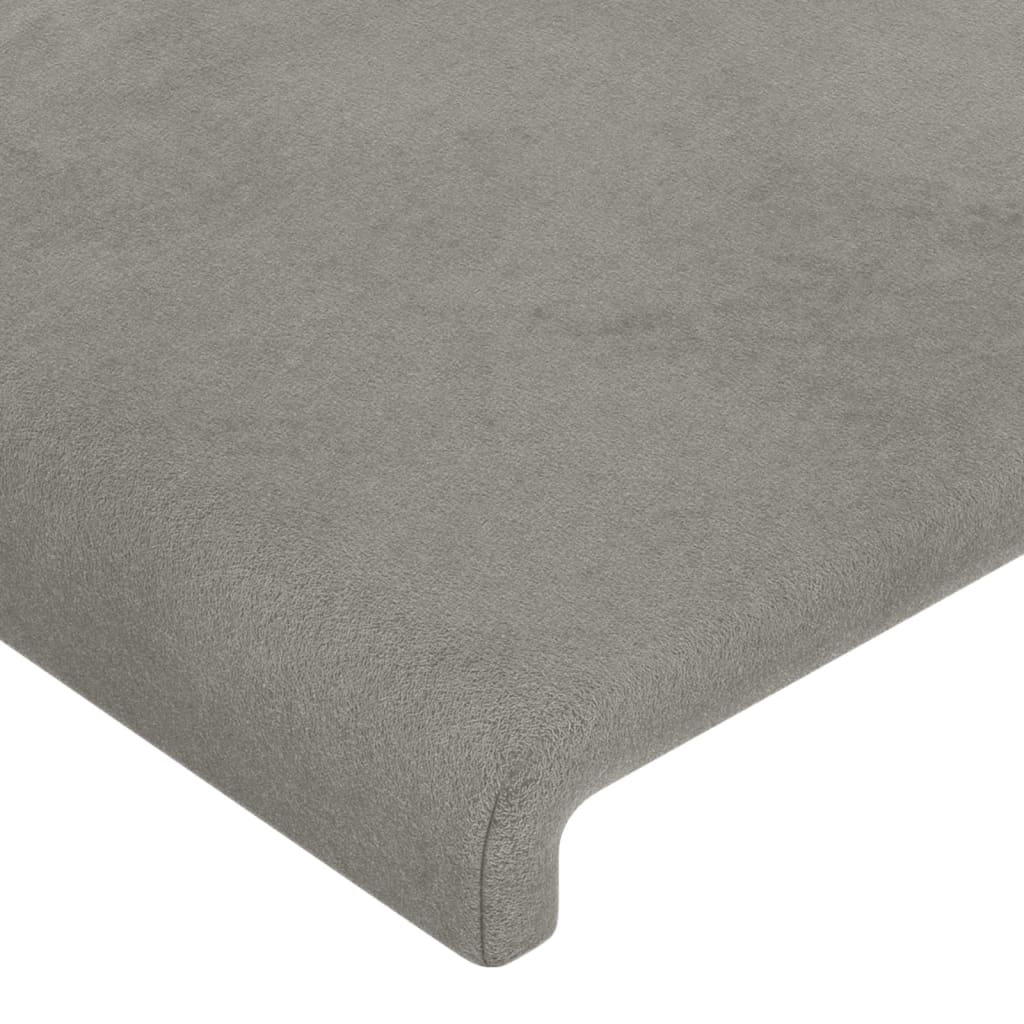 Kopfteil Hellgrau 80x5x118/128 cm Samt