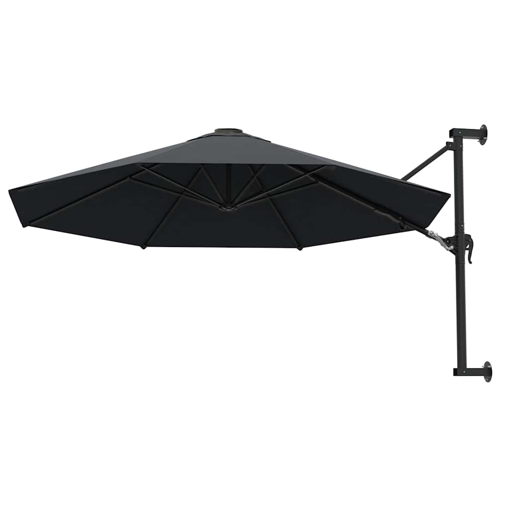 Sonnenschirm zur Wandmontage mit Metall-Mast 300 cm Sandweiß