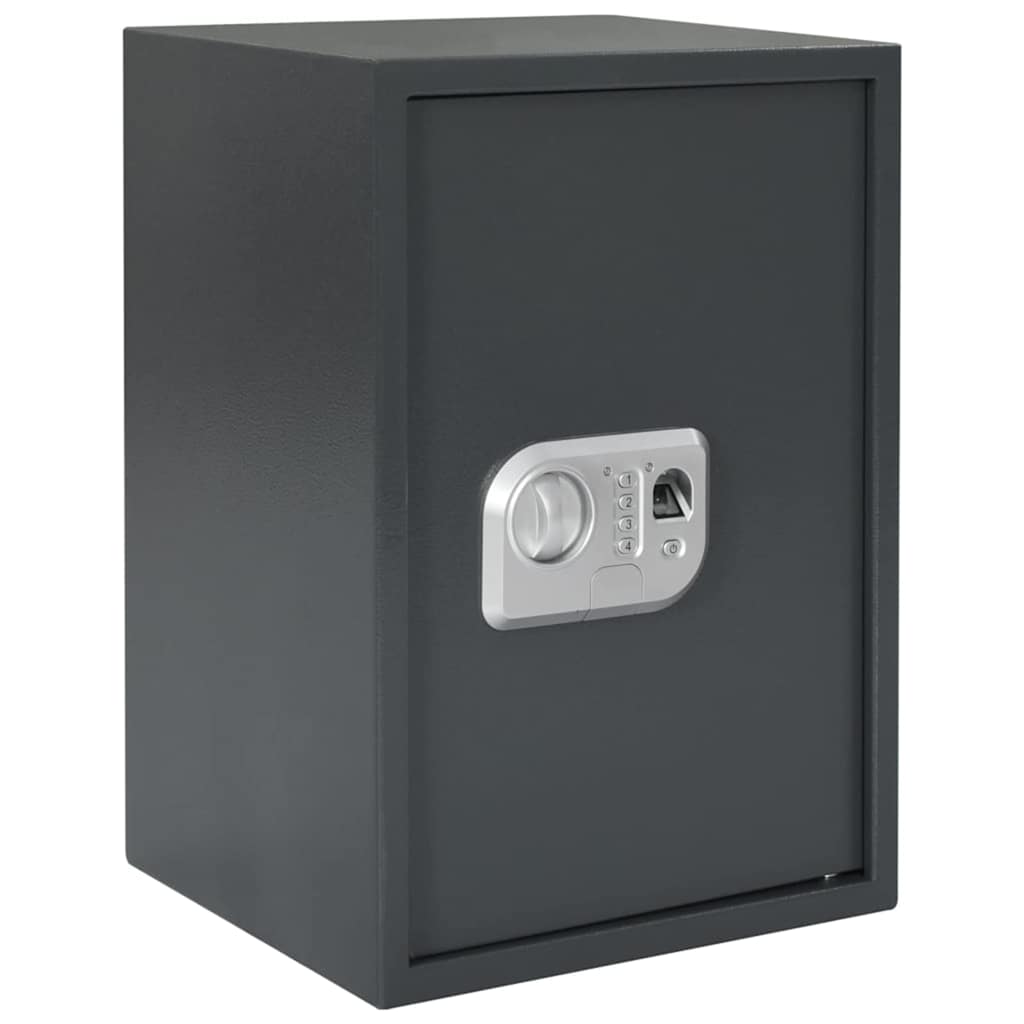 Digitaler Safe mit Schloss Dunkelgrau 31 x 20 x 20 cm Stahl