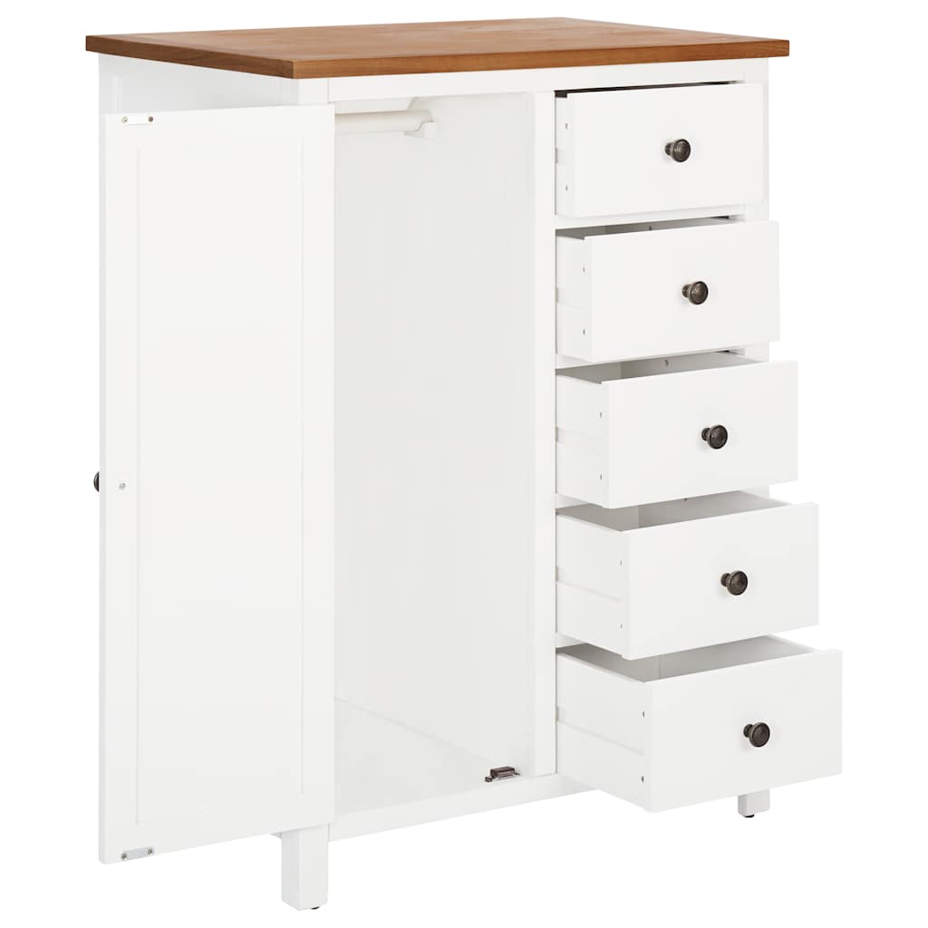 Kleiderschrank 76 x 52 x 105 cm Eiche Massivholz