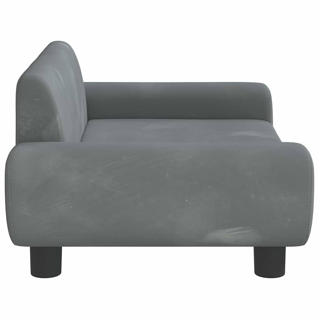 Kindersofa Blau 100x54x33 cm Samt
