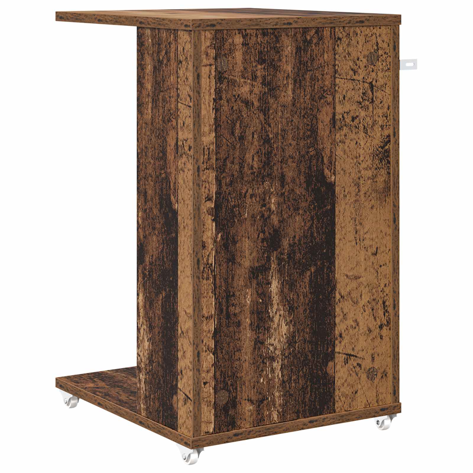 Beistelltisch Mit Rad Weiß 40 x 35 x 60 cm Holzwerkstoff