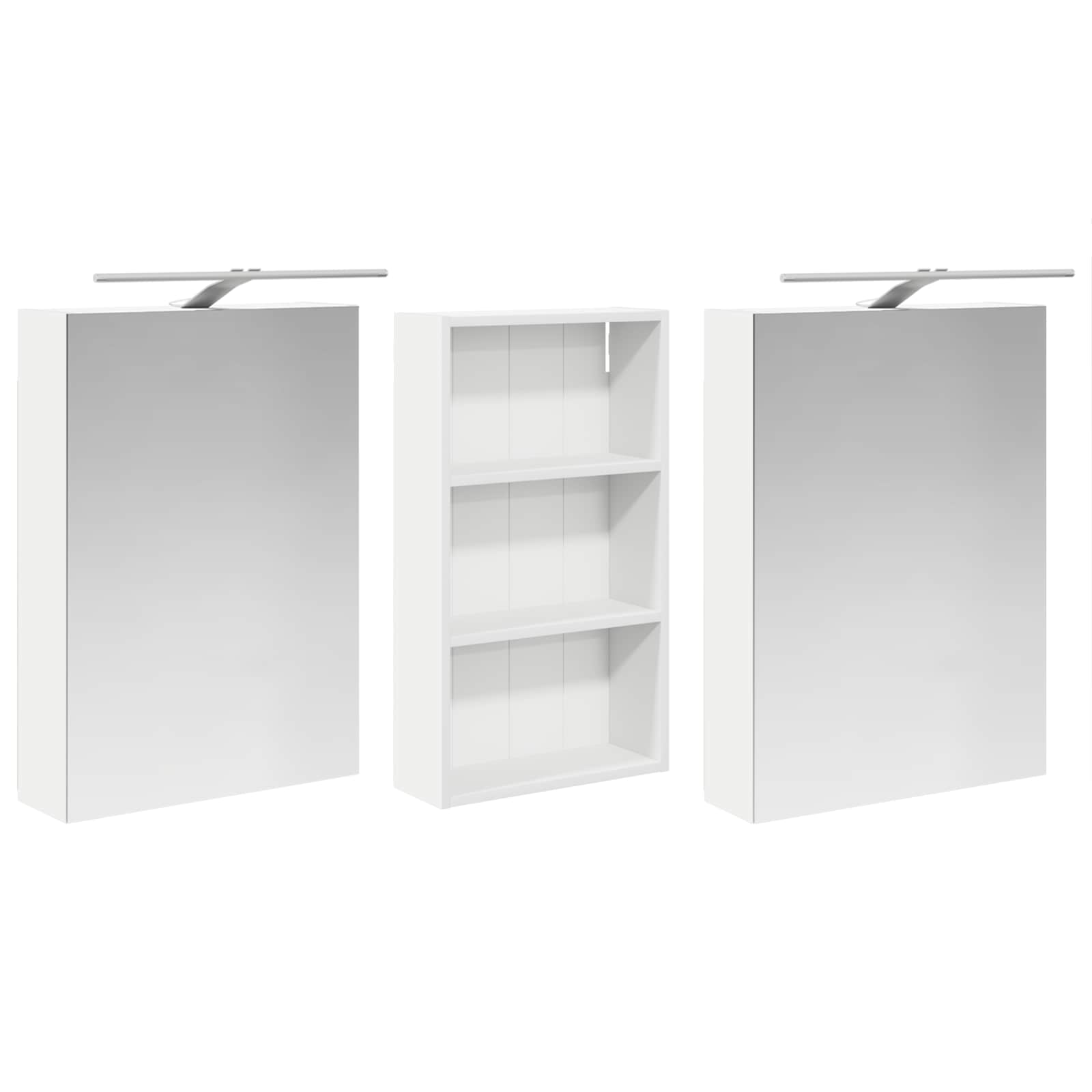 Badezimmerschrank-Set 3 pcs 80 x 10,5 x 50 cm Holzwerkstoff